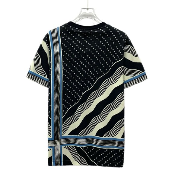 Louis Vuitton Multicolored Logo Striped Cotton Round-Neck Short-Sleeve T-Shirt X - Picture 8 of 8